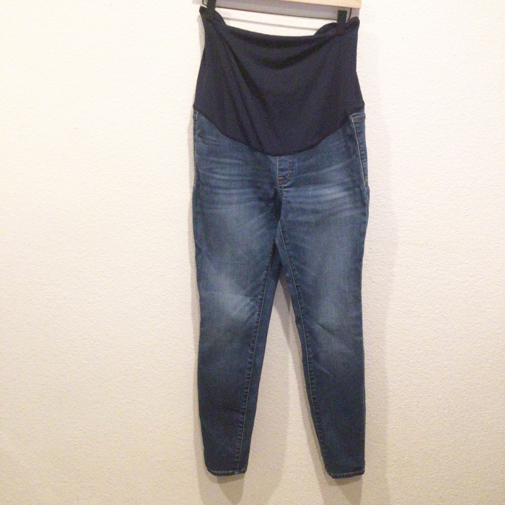MADEWELL Maternity Over-the-Belly Skinny Jeans Sz 28